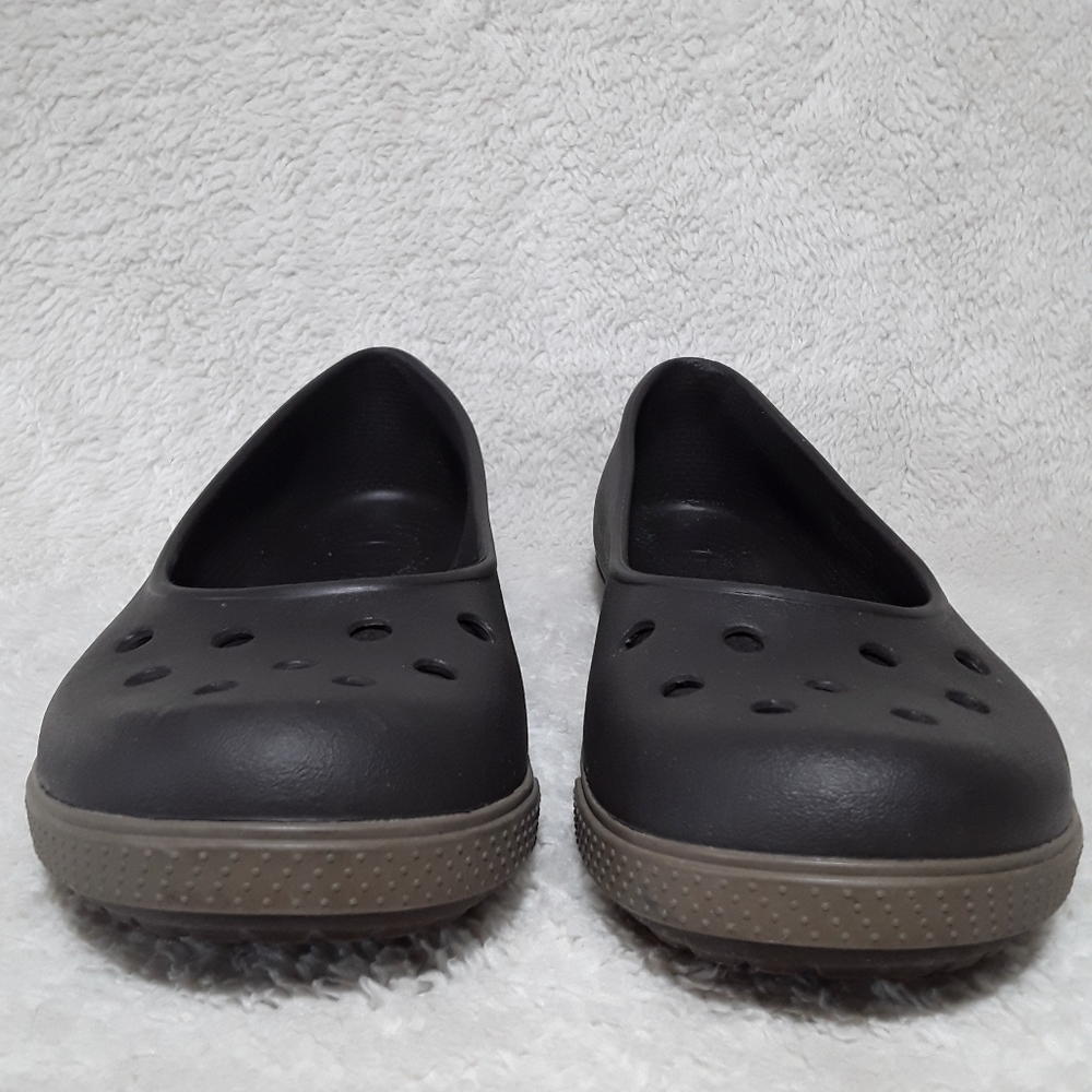 CROCS Brown Flats Size 7 - Picture 4 of 10